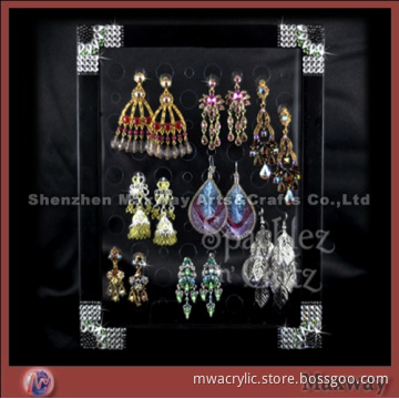 Square High Grade Acrylc/Lucite Jewelry/Earring Holder/Display Rack with Black Frame